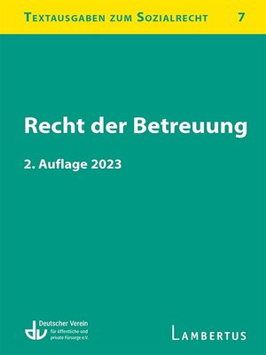cover image of Recht der Betreuung